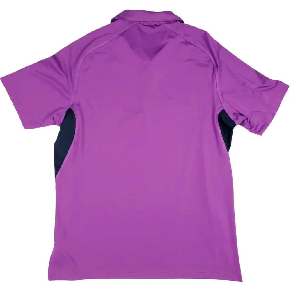 Adidas Golf Polo Shirt Mens Size Large Purple Athletic Clima Cool Casual Outdoor